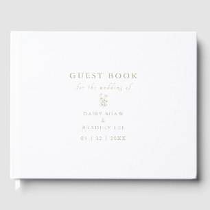 Livre D'or Écriture Élégante Fleur de Marguerite Aquarelle Mo