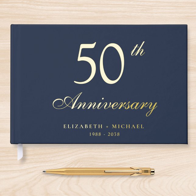 Livre D'or Élégant 50e anniversaire de Mariage (Créateur téléchargé)