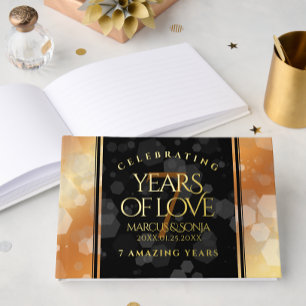 Livre D'or Élégant 7ème anniversaire de Mariage de cuivre