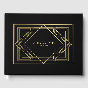 Livre D'or Élégant Art Déco Gatsby Style Mariage