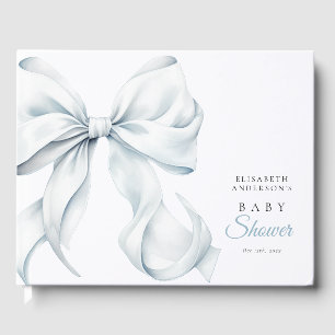 Livre D'or Élégant Baby shower bleu boue