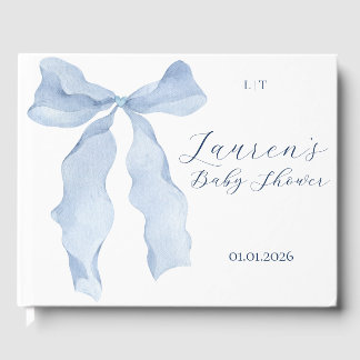 Livre D'or Élégant Baby shower bleu boue