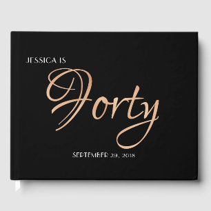 Livre D'or Elégant Black and Gold 40e anniversaire