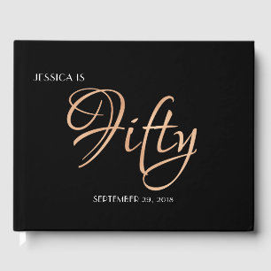 Livre D'or Elégant Black and Gold 50e anniversaire