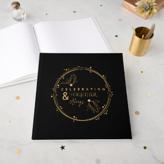 Livre D'or Elégant Black & Gold Celebration Together & Always