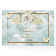 Élégant bleu sarcelle menthe or marbre rose floral
