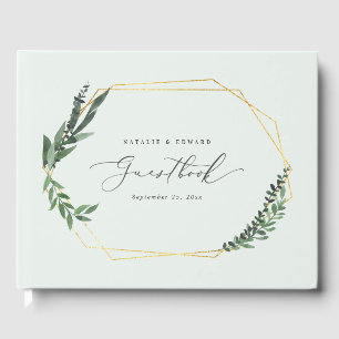 Livre D'or Élégant botanique rustique script moderne mariage