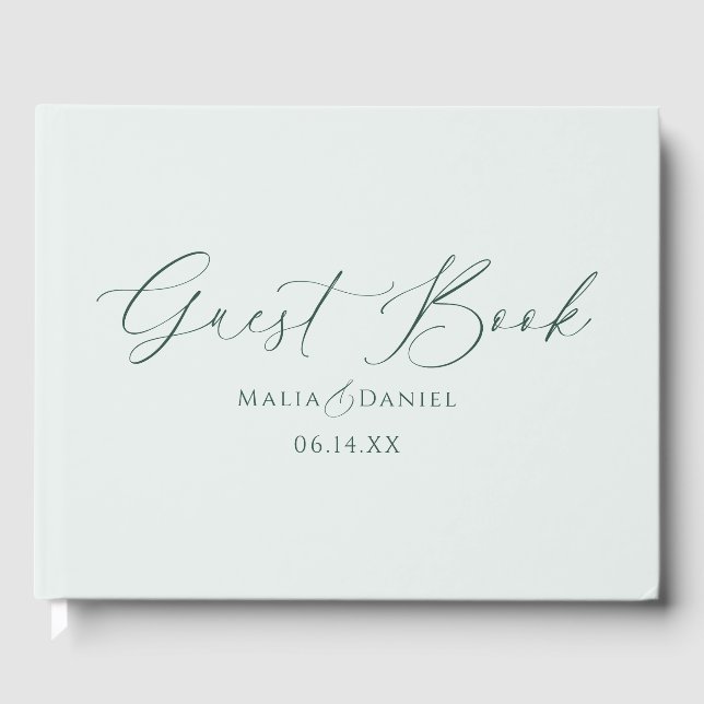 Livre D'or Elegant Calligraphy Simple Couples Wedding (Recto)