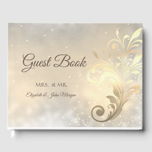 Livre D'or Élégant Chic Gold Mariage