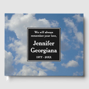 Livre d'or Elegant Cloudy Sky Memorial
