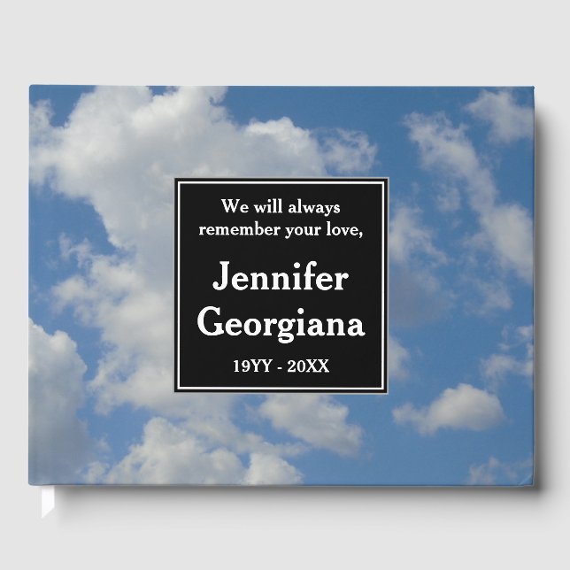 Livre d'or Elegant Cloudy Sky Memorial (Recto)