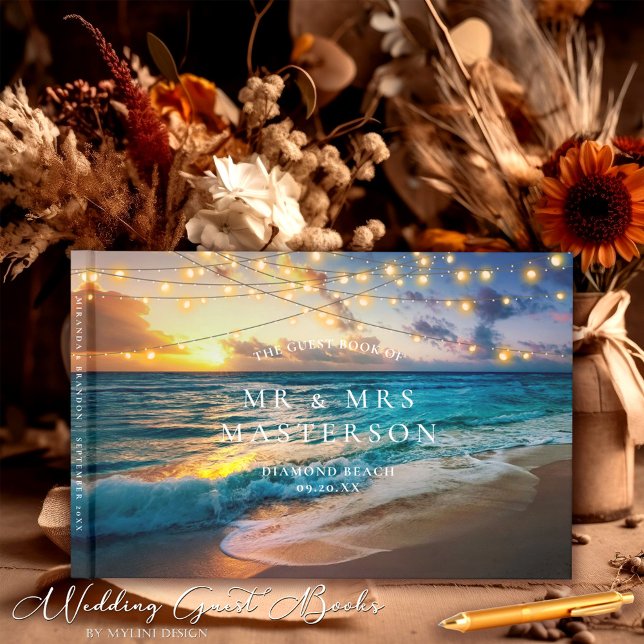 Livre D'or Elégant coucher de soleil d'été Plage tropicale Ma (Créateur téléchargé)