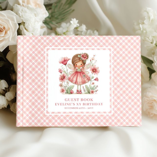 Livre D'or Elegant Fairy Girl Birthday Blush Floral Guestbook (Elegant Fairy Girl Birthday Blush Floral Guestbook)