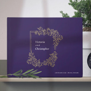 Livre D'or Élégant Floral Crest Classic Botanical Mariage