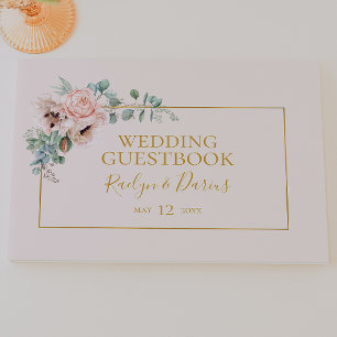 Livre D'or Élégant flou Pastel Mariage Guest Book