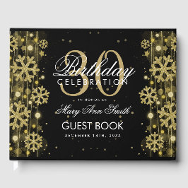 Livre D'or Elégant Gold Black 30e anniversaire Parties scinti