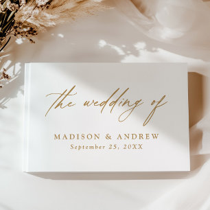 Livre D'or Elegant Gold Calligraphy Mariage photo