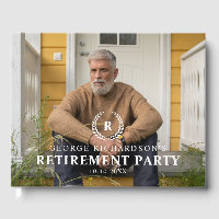 Elegant Laurel Wreath Photo Retirement Party