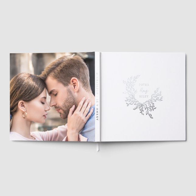 Livre D'or Elegant Love Crest Wreath Photo Mariage (Complet)