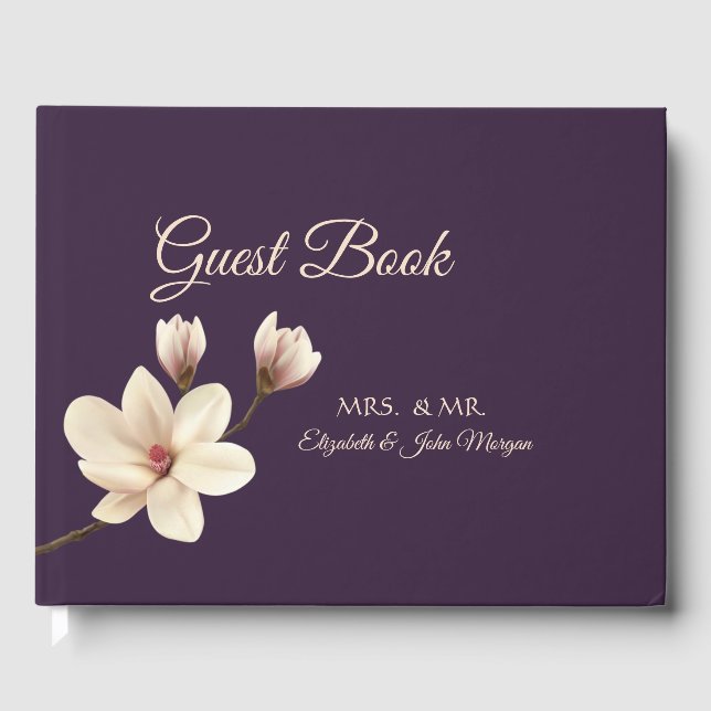 Livre D'or Élégant Mariage Chic Magnolia (Recto)