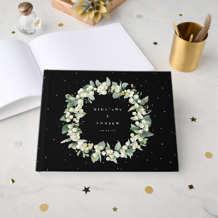 Livre D'or Elégant Mariage de courge Black Snowberry+Eucalypt