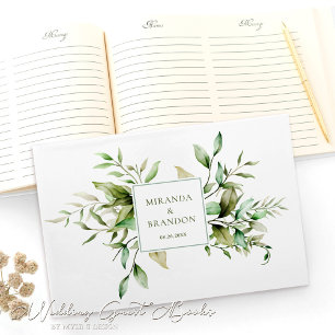 Livre D'or Élégant Mariage de feuillage Eucalyptus Vert Sage