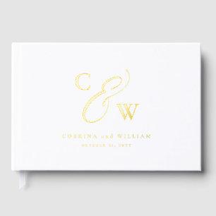 Livre D'or Élégant mariage de feuille de collage photo