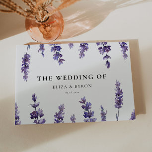 Livre D'or Élégant mariage de lavande fleurie