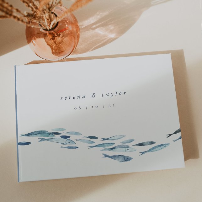 Livre D'or Elégant Mariage d'eau bleu côtier (Créateur téléchargé)