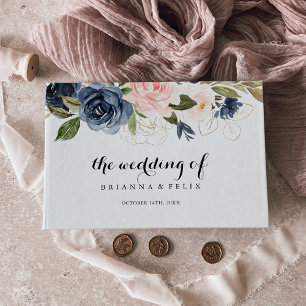 Livre D'or Élégant Mariage floral d'hiver simple