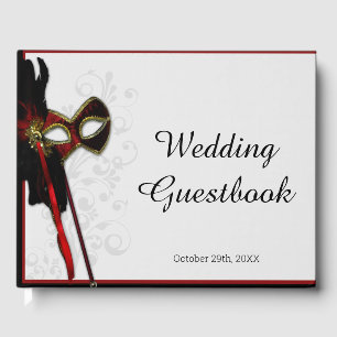 Livre D'or Élégant Mariage Masquerade