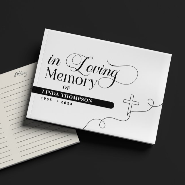 Livre D'or Élégant Mémorial Funéraire En Mémoire D'Amour (Créateur téléchargé)