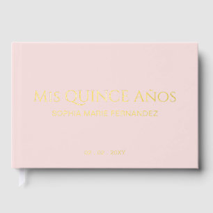 Livre D'or Elégant moderne Blush Quinceañera