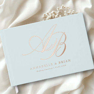 Livre D'or Élégant, Monogramme, Mariage