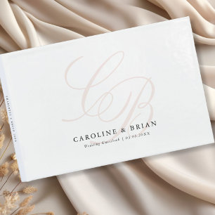 Livre D'or Élégant, Monogramme, Mariage