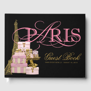 Livre D'or Elégant Paris Birthday Party Livres d'hôtes