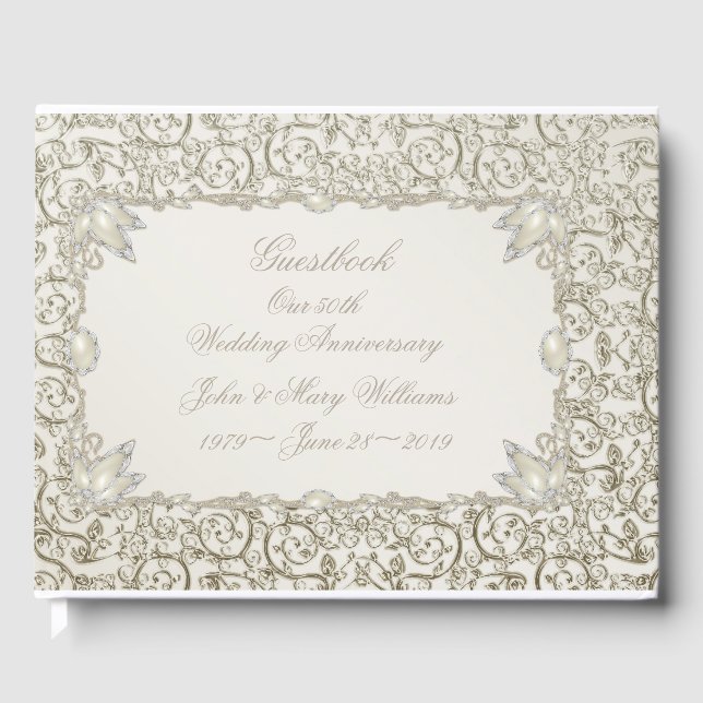 Livre D'or Elegant Pearl 30e anniversaire de Mariage (Recto)