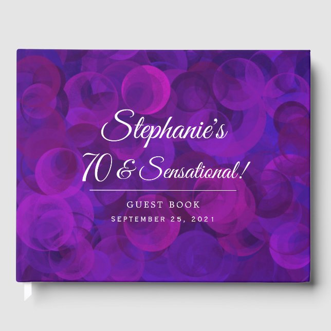 Livre D'or Elégant Purple 70 & Sensational Birthday Party (Recto)
