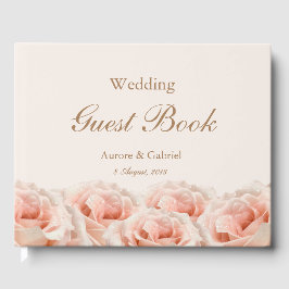 Livre D'or Élégant Rose Blush Champagne Mariage