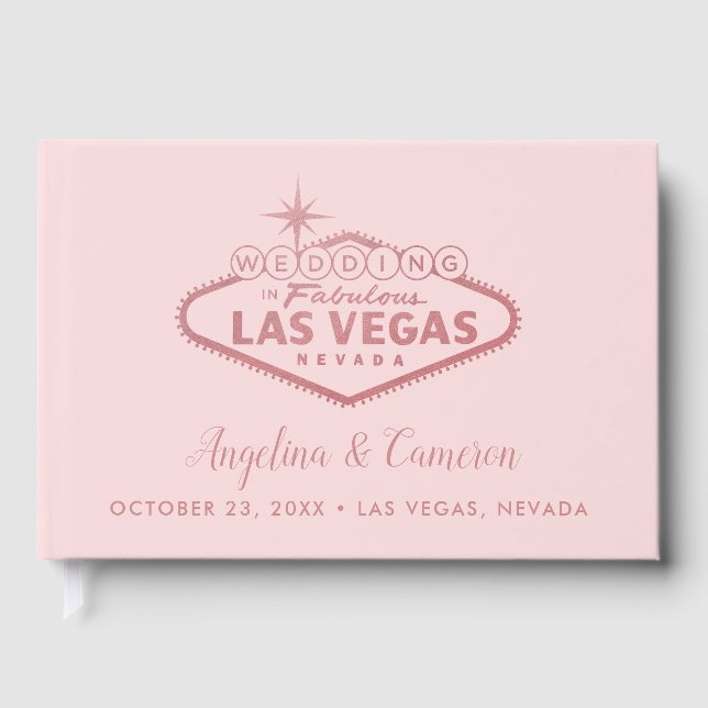 Livre D'or Elégant Rose Gold Rose Las Vegas Mariage (Recto)