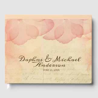 Livre D'or Elégant Rustique rose Mariage Moderne Simple Chic