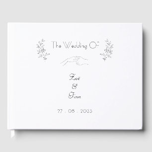 Livre D'or Elegant Simple Chic Black & White Illustrations