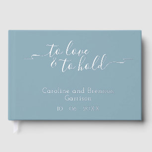 Livre D'or Élégant Unique Couple Names Mariage Vow Gold
