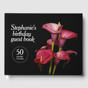 Livre D'or Elégant violet Calla Lilies 50e Année Anniversaire