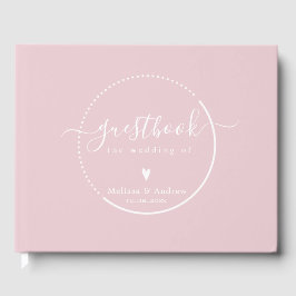 Livre D'or Élégante calligraphie - Dusty Mariage rose