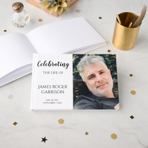 Livre D'or Elégante célébration de la vie avec photo