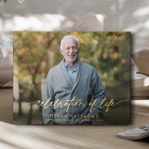 Livre D'or Élégante célébration de la vie Script photo Funéra