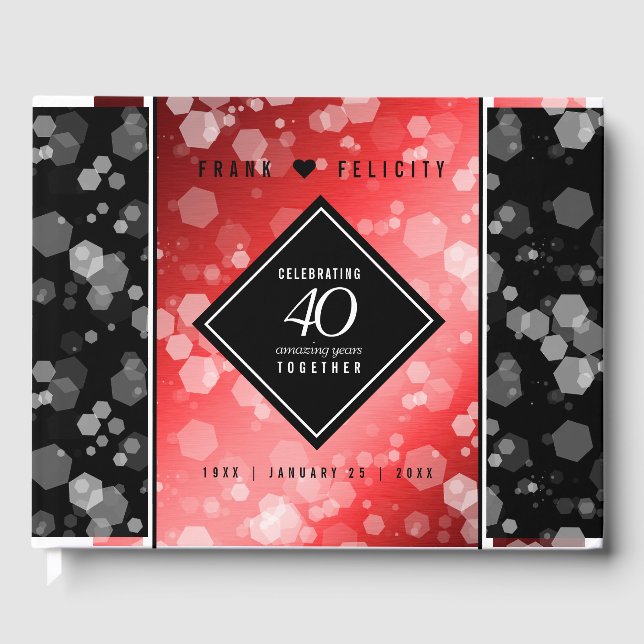 Livre D'or Élégante célébration du 40e anniversaire du Mariag (Recto)
