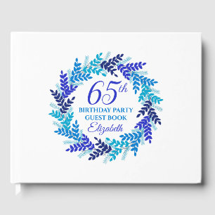 Livre D'or Élégante couronne royale bleue 65e fête d'annivers