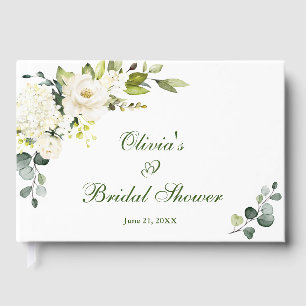 Livre D'or Elégante Fête des mariées Eucalyptus White Roses